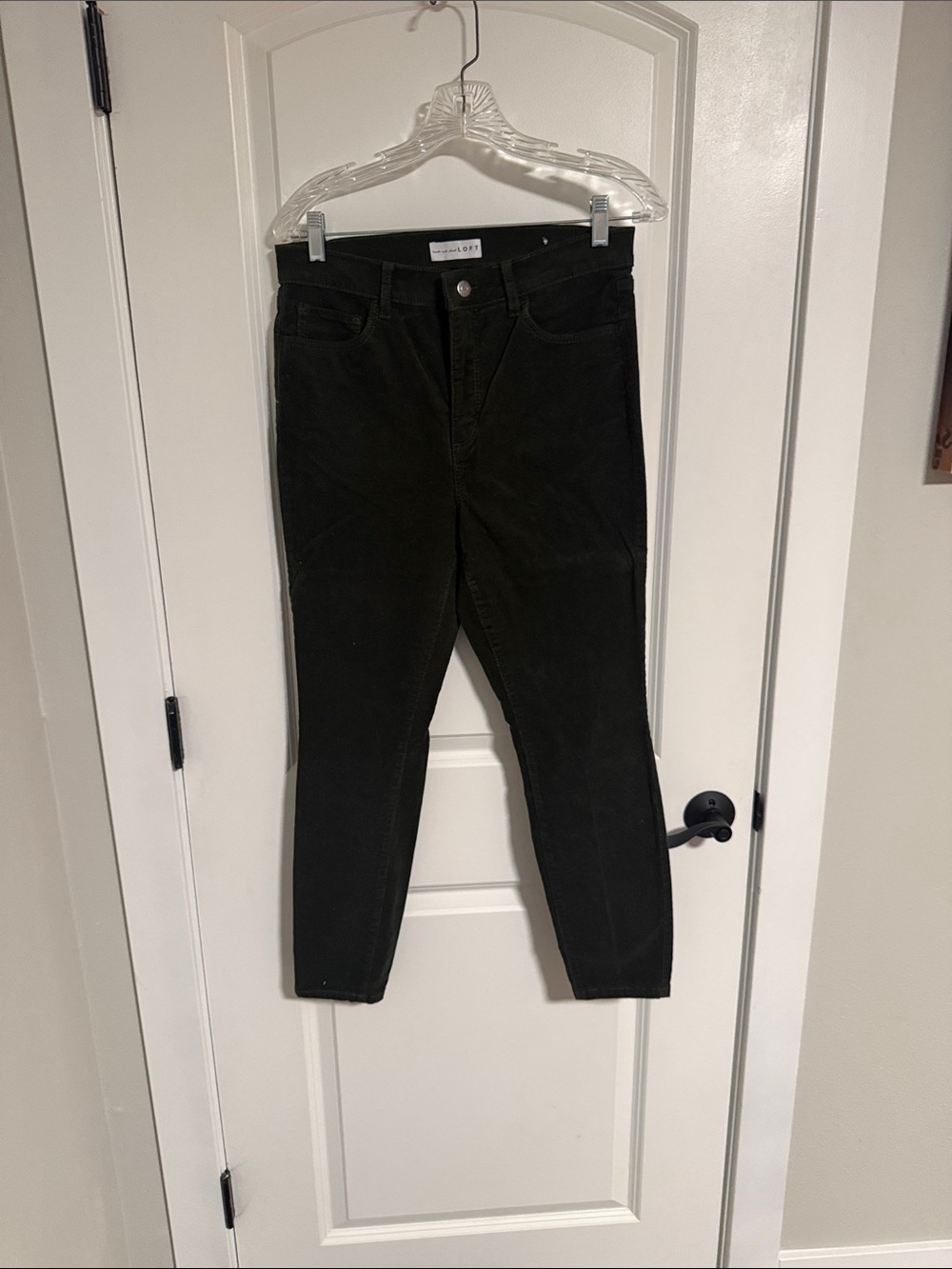 LOFT Hunter Green Skinny High-Rise Jeans